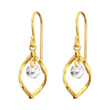 Geometric - 925 Sterling Silver Earrings with CZ SD45979