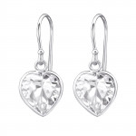 Heart - 925 Sterling Silver Earrings with CZ SD6457 Heart - 925 Sterling Silver Earrings with CZ SD6457