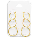 French Lock - 925 Sterling Silver Ear Hoop Sets & Jewelry on Cards SD45126