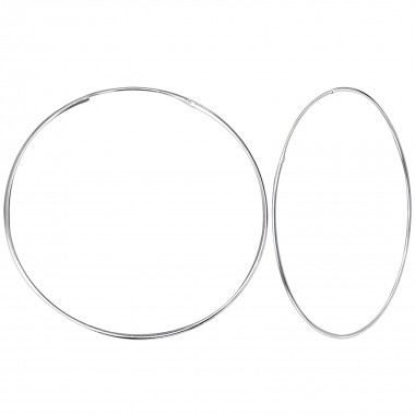 50mm endless - 925 Sterling Silver Hoop Earrings SD12502