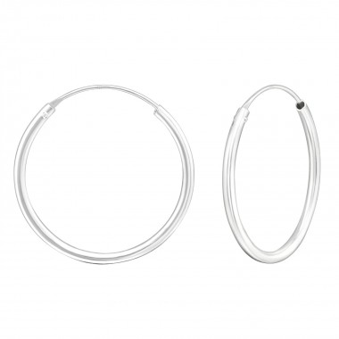 30mm endless - 925 Sterling Silver Hoop Earrings SD1716