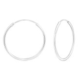 Endless - 925 Sterling Silver Hoop Earrings SD18225