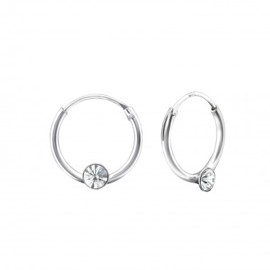 12mm Hoop - 925 Sterling Silver Hoop Earrings SD18681