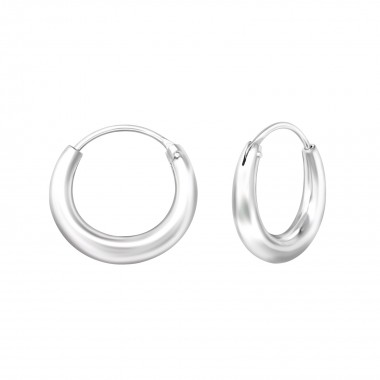 16mm Round - 925 Sterling Silver Hoop Earrings SD20469