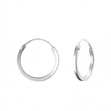 16mm Round - 925 Sterling Silver Hoop Earrings SD22685