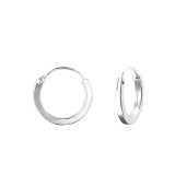 12mm Round - 925 Sterling Silver Hoop Earrings SD22687