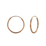 18mm Round - 925 Sterling Silver Hoop Earrings SD23930