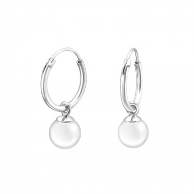 12mm Round - 925 Sterling Silver Hoop Earrings SD24255