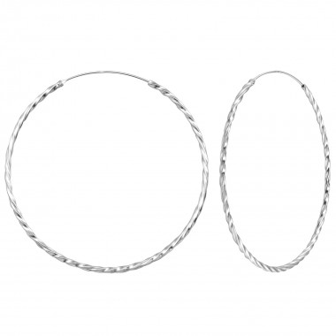 Endless - 925 Sterling Silver Hoop Earrings SD277