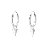Triangle - 925 Sterling Silver Hoop Earrings SD29217