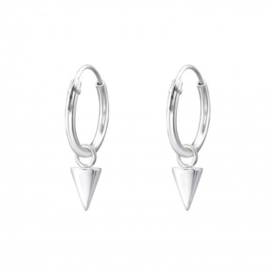 Triangle - 925 Sterling Silver Hoop Earrings SD29217