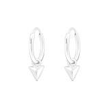 Triangle - 925 Sterling Silver Hoop Earrings SD31273