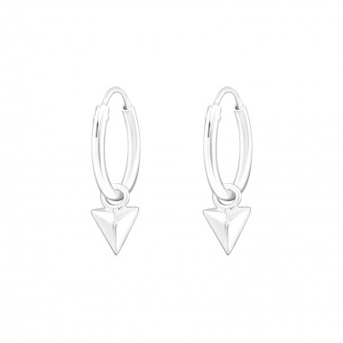 Triangle - 925 Sterling Silver Hoop Earrings SD31273