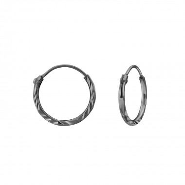 12mm - 925 Sterling Silver Hoop Earrings SD31511