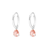 Drop - 925 Sterling Silver Hoop Earrings SD32859