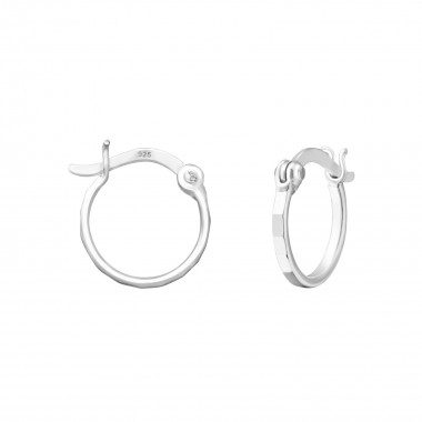 12mm - 925 Sterling Silver Hoop Earrings SD37268