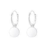 Round - 925 Sterling Silver Hoop Earrings SD38039