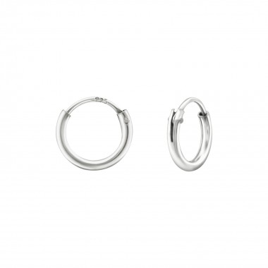 8 mm - 925 Sterling Silver Hoop Earrings SD38382