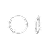 20mm - 925 Sterling Silver Hoop Earrings SD38654