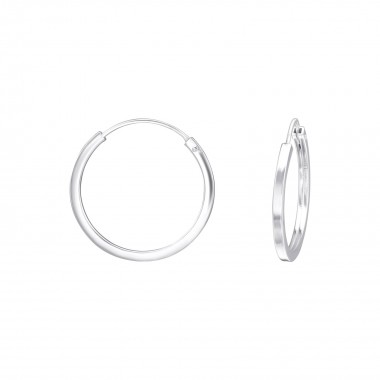 20mm - 925 Sterling Silver Hoop Earrings SD38654