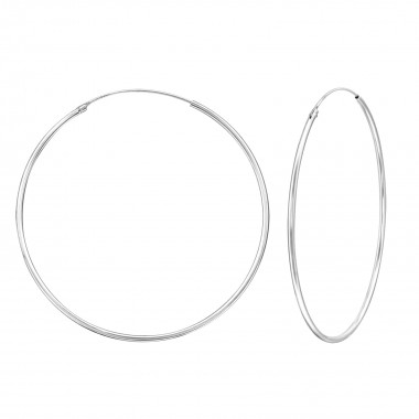 50mm - 925 Sterling Silver Hoop Earrings SD39196