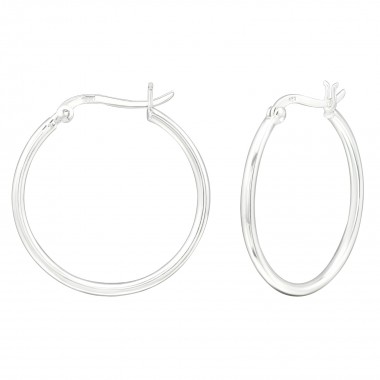 30mm - 925 Sterling Silver Hoop Earrings SD39917