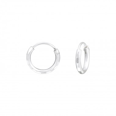 10mm - 925 Sterling Silver Hoop Earrings SD40920