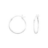 18mm - 925 Sterling Silver Hoop Earrings SD42498