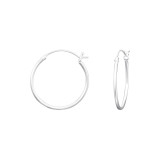 20mm - 925 Sterling Silver Hoop Earrings SD43243