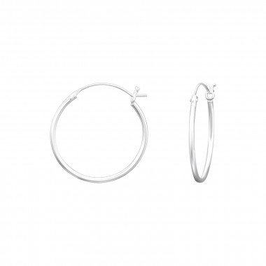 20mm - 925 Sterling Silver Hoop Earrings SD43243