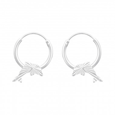 Dolphin - 925 Sterling Silver Hoop Earrings SD43338