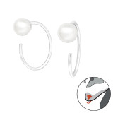 Round - 925 Sterling Silver Hoop Earrings SD43569