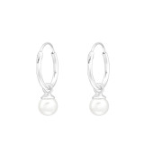 5mm Round - 925 Sterling Silver Hoop Earrings SD43841