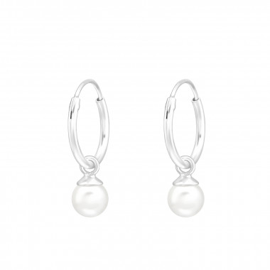 5mm Round - 925 Sterling Silver Hoop Earrings SD43841