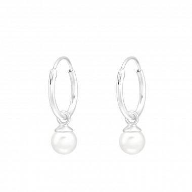 5mm Round - 925 Sterling Silver Hoop Earrings SD43841