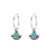 Geometric - 925 Sterling Silver Hoop Earrings SD43913