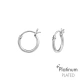 10mm - 925 Sterling Silver Hoop Earrings SD44097