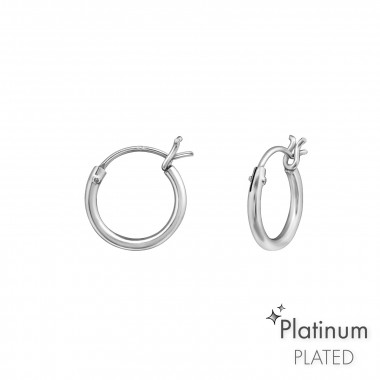 10mm - 925 Sterling Silver Hoop Earrings SD44097