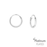 8mm - 925 Sterling Silver Hoop Earrings SD44098