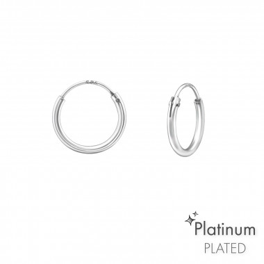 8mm - 925 Sterling Silver Hoop Earrings SD44098