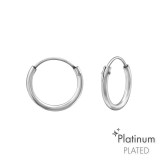 12mm - 925 Sterling Silver Hoop Earrings SD44100