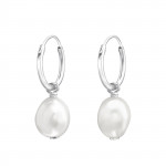 Round 8mm - 925 Sterling Silver Hoop Earrings SD44595
