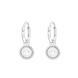 Smiley Face - 925 Sterling Silver Hoop Earrings SD44602