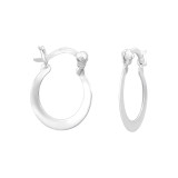 Laser Cut 14mm - 925 Sterling Silver Hoop Earrings SD44761