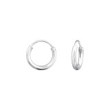 10mm - 925 Sterling Silver Hoop Earrings SD46809