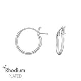 12mm - 925 Sterling Silver Hoop Earrings SD47162