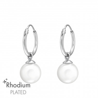 Round - 925 Sterling Silver Hoop Earrings SD47173