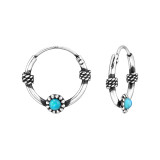 Bali - 925 Sterling Silver Hoop Earrings SD47233