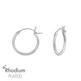 14mm - 925 Sterling Silver Hoop Earrings SD47298