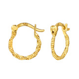 Twisted - 925 Sterling Silver Hoop Earrings SD47877